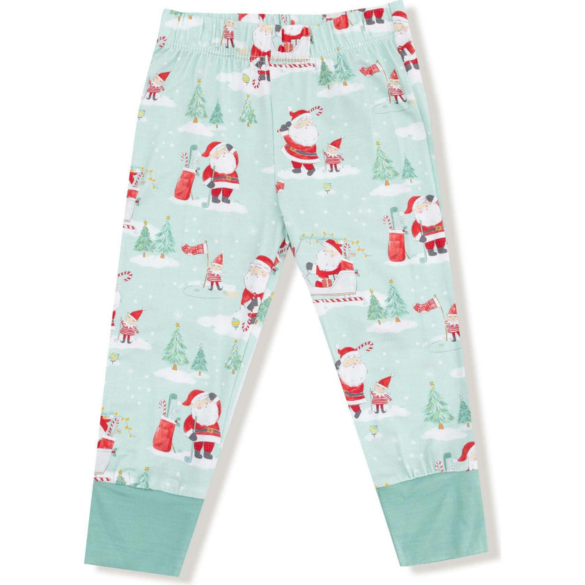 Golfing Santa and Elves - Long Sleeve Loungewear Set