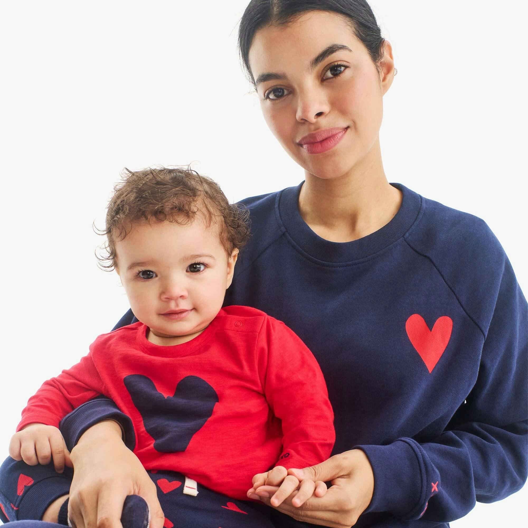 Women's fit 24/7 crop heart sweatshirt