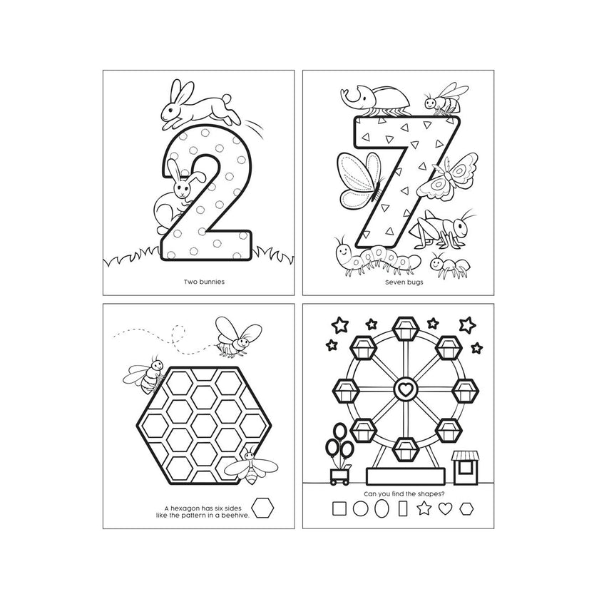 123: Shapes + Numbers Toddler Coloring Book