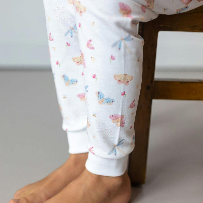 Butterflies Pima Long Pajama Set