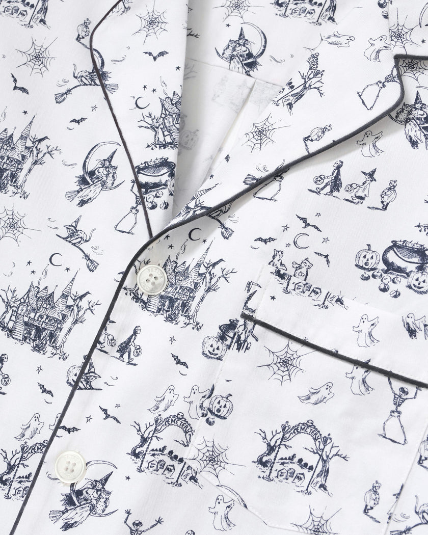 Women's Twill Pajama Set in Hallow's Eve Toile