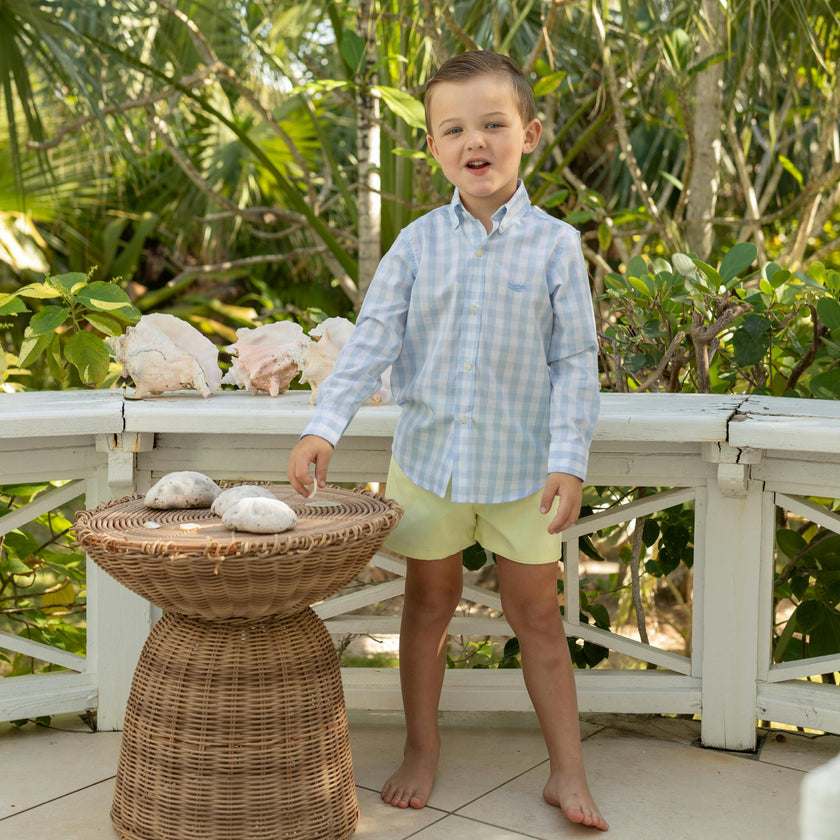 Bennett Button Down in Bailey's Bay Blue Gingham
