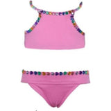 Heart Gem Trim Sleeveless Bikini