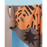 Surprised Tiger Knit Midi Blanket