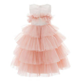 Pink Madera Tiered Tulle Dress