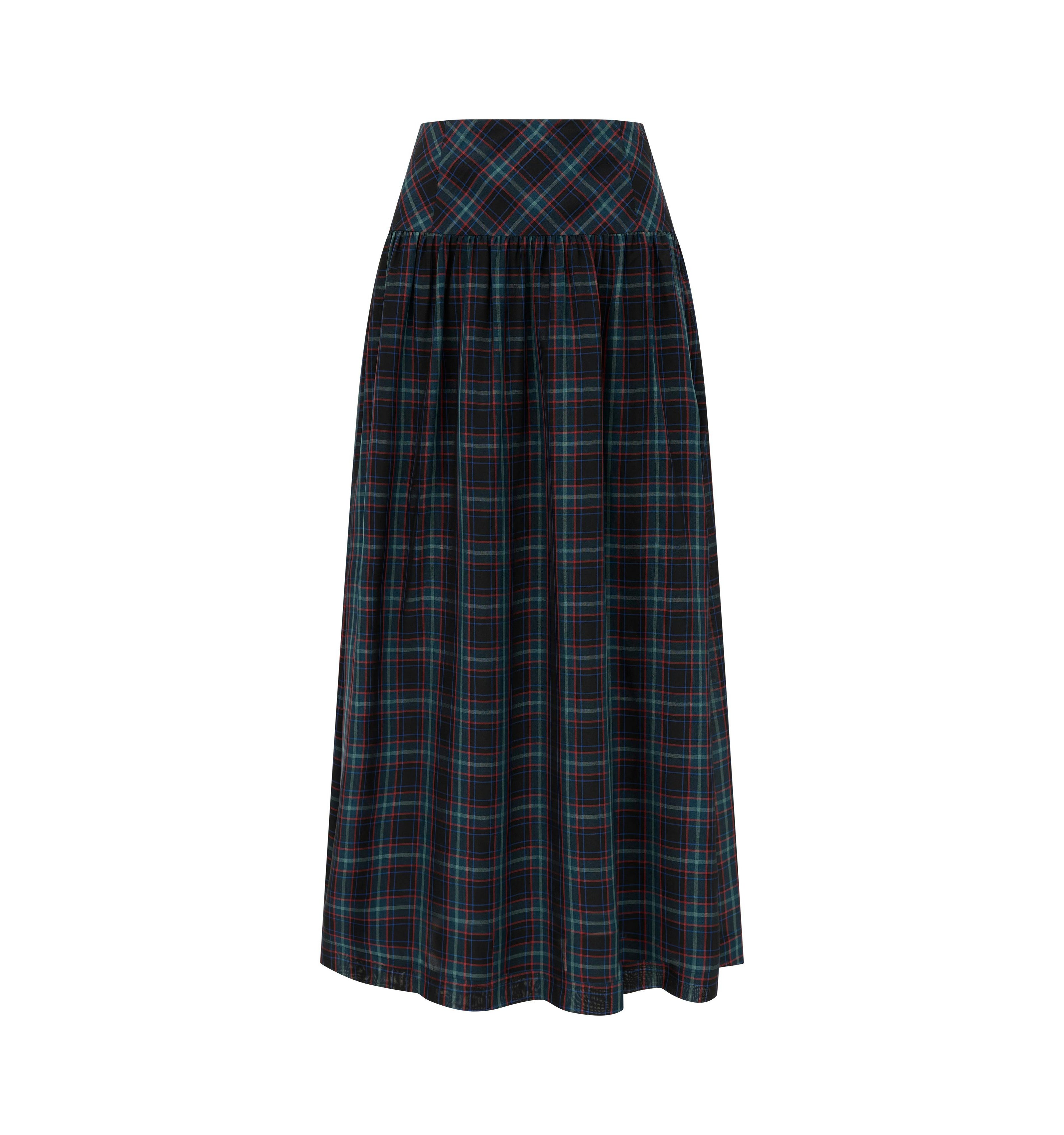 The Kate Midi Skirt - Jewel Tartan