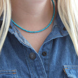 Turquoise Faceted Gemstone Beaded Necklace