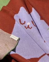 Cocktail Cat Knit Blanket