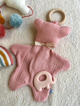 Cachou the Lovey with Removable Wood Teething Ring
