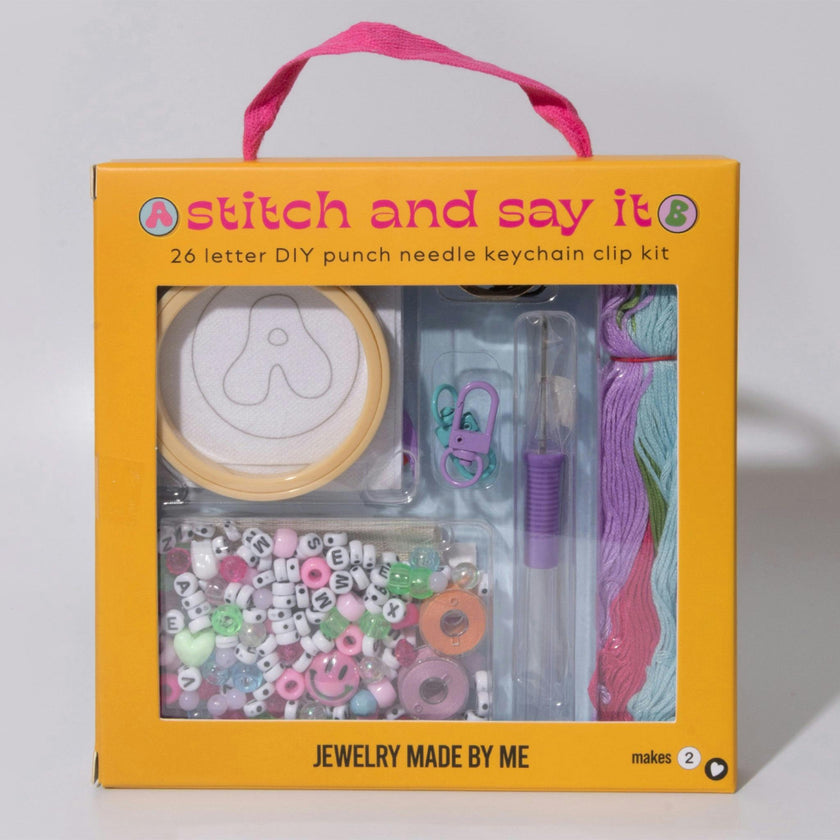 Monogram Punch Needle Keychain Kit