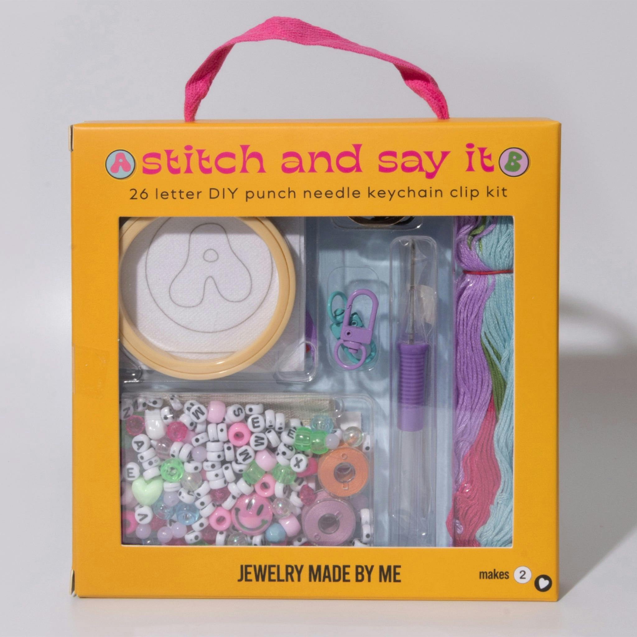 Monogram Punch Needle Keychain Kit
