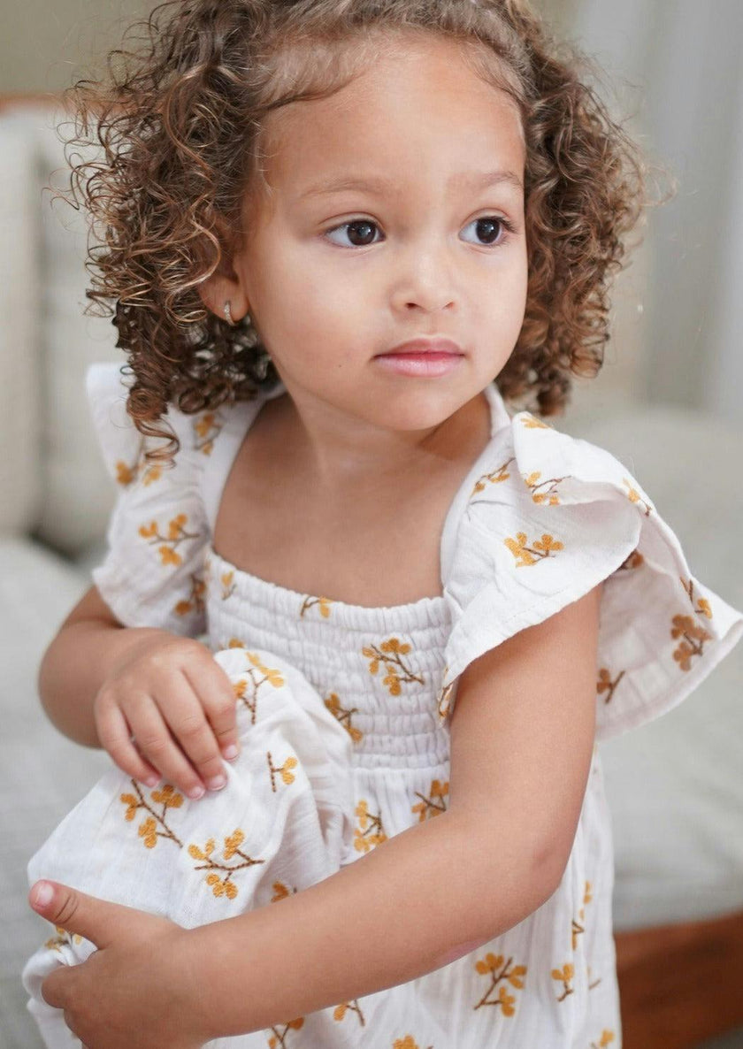 Haven | Organic Muslin Flare Dress | Ecru
