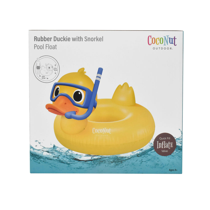 Rubber Duckie with Snorkel Pool Float