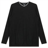 Ribbed Maternty V-Neck Bubble Top