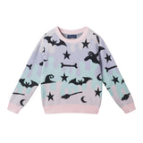 Girls Sweater & Tiered Skirt Set | Purple Halloween