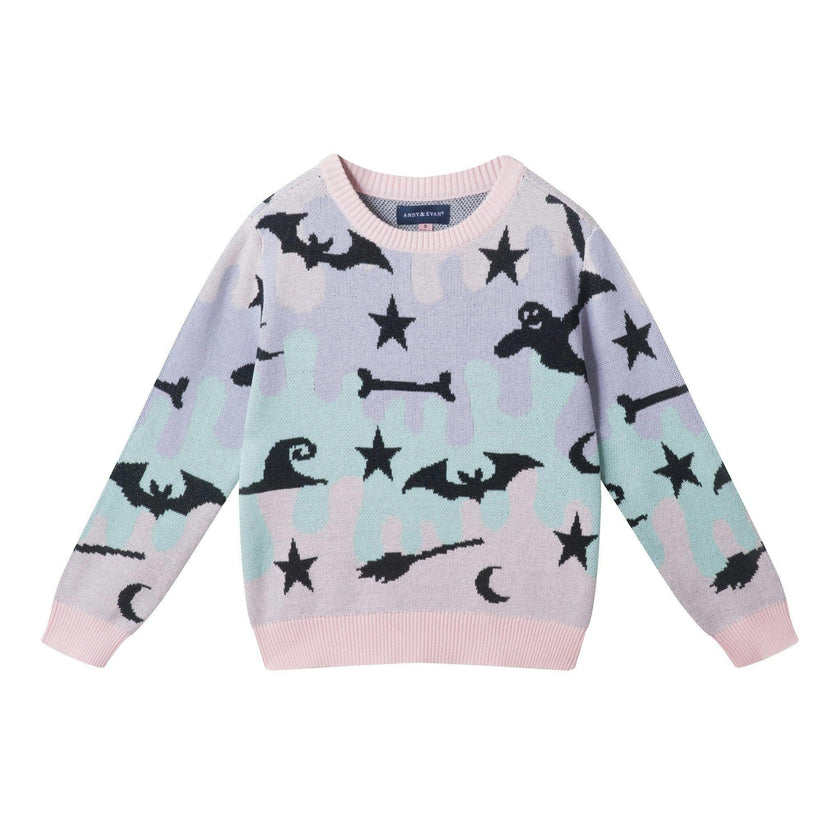Girls Sweater & Tiered Skirt Set | Purple Halloween