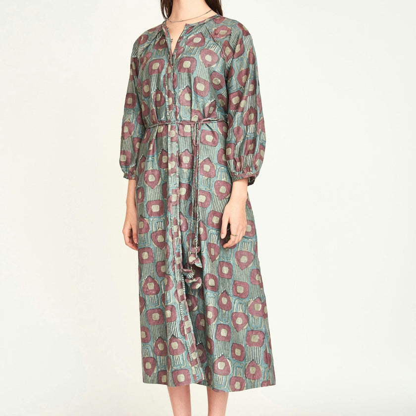 Somerset Dress in Mallard Coeur