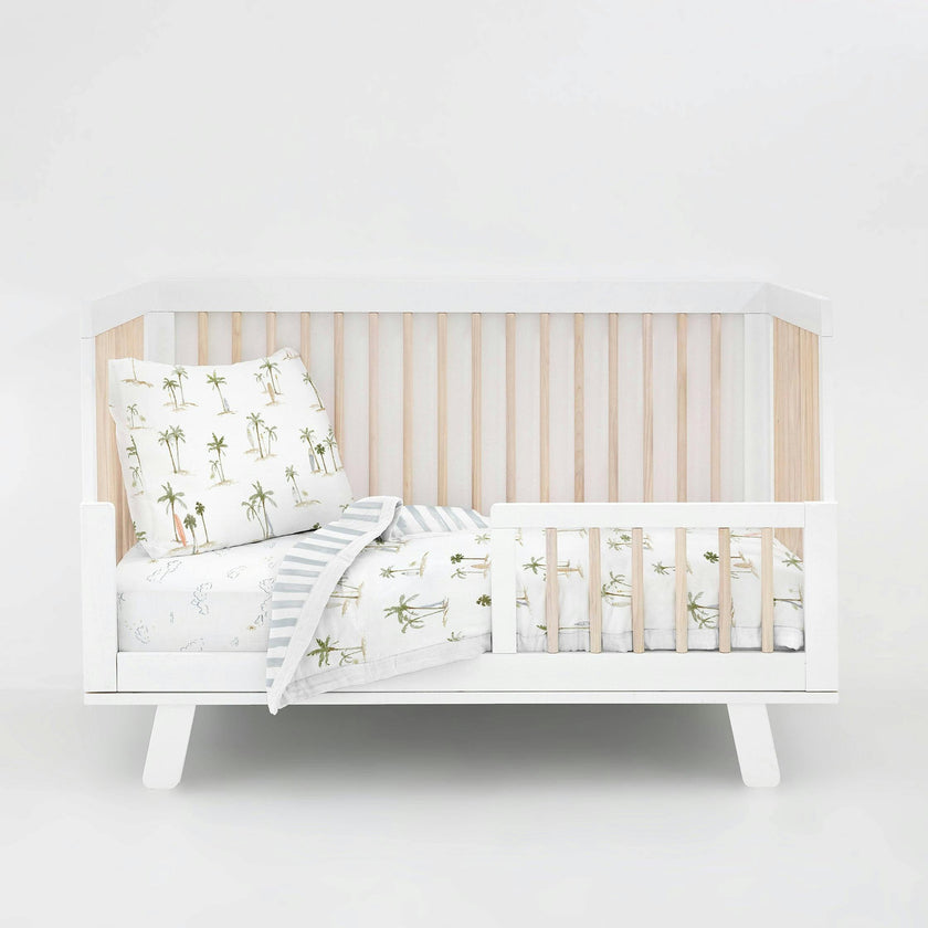 Cotton Muslin Toddler Bedding 3 Piece Set - Palm Paradise