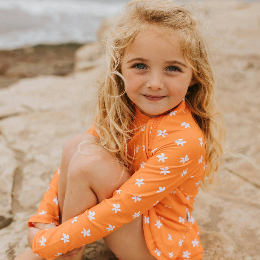Reese 2-Piece Long Sleeve Peplum Top & Bottom Swimwear