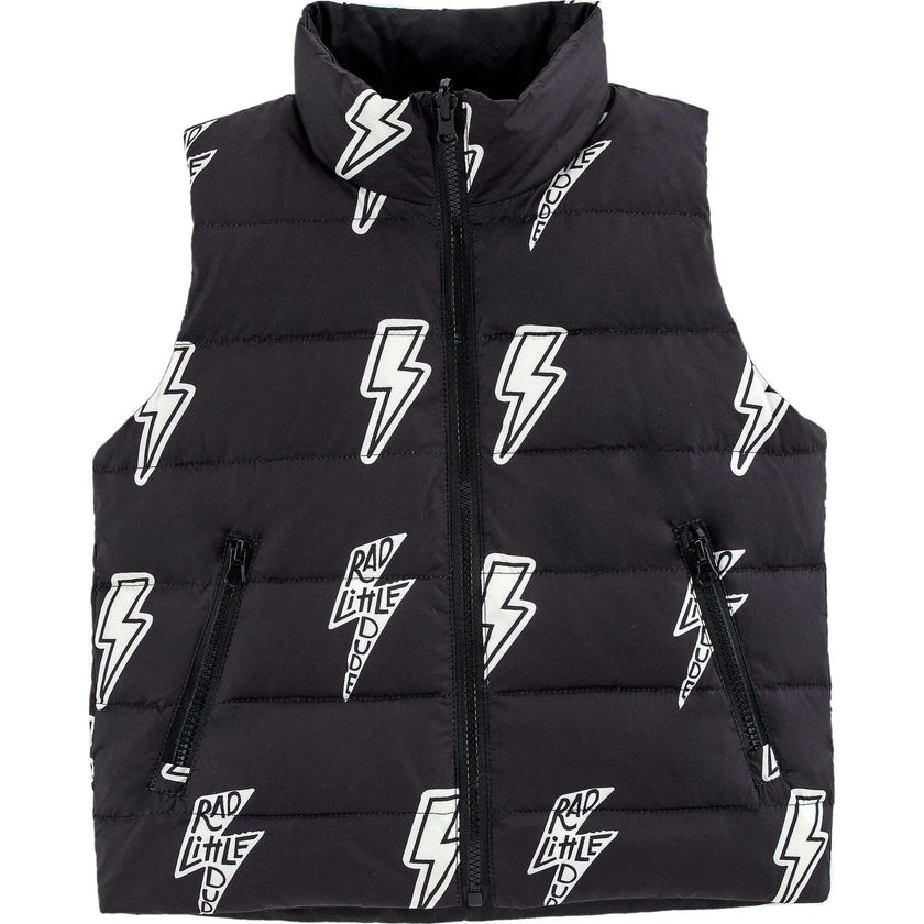 Casey Reversible Down Vest, Black