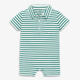 Clearance baby polo shortie in mini stripe