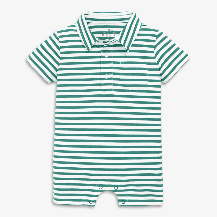 Clearance baby polo shortie in mini stripe