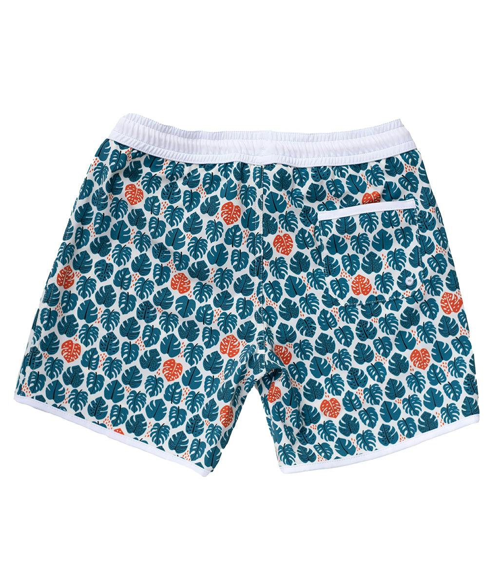 Swimshort Tommaso - Tropical Leaves Teal
