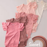 RORY 5-Pack Short Sleeve Ruffle Bodysuits
