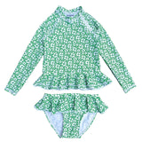 Reese 2-Piece Long Sleeve Peplum Top & Bottom Swimwear