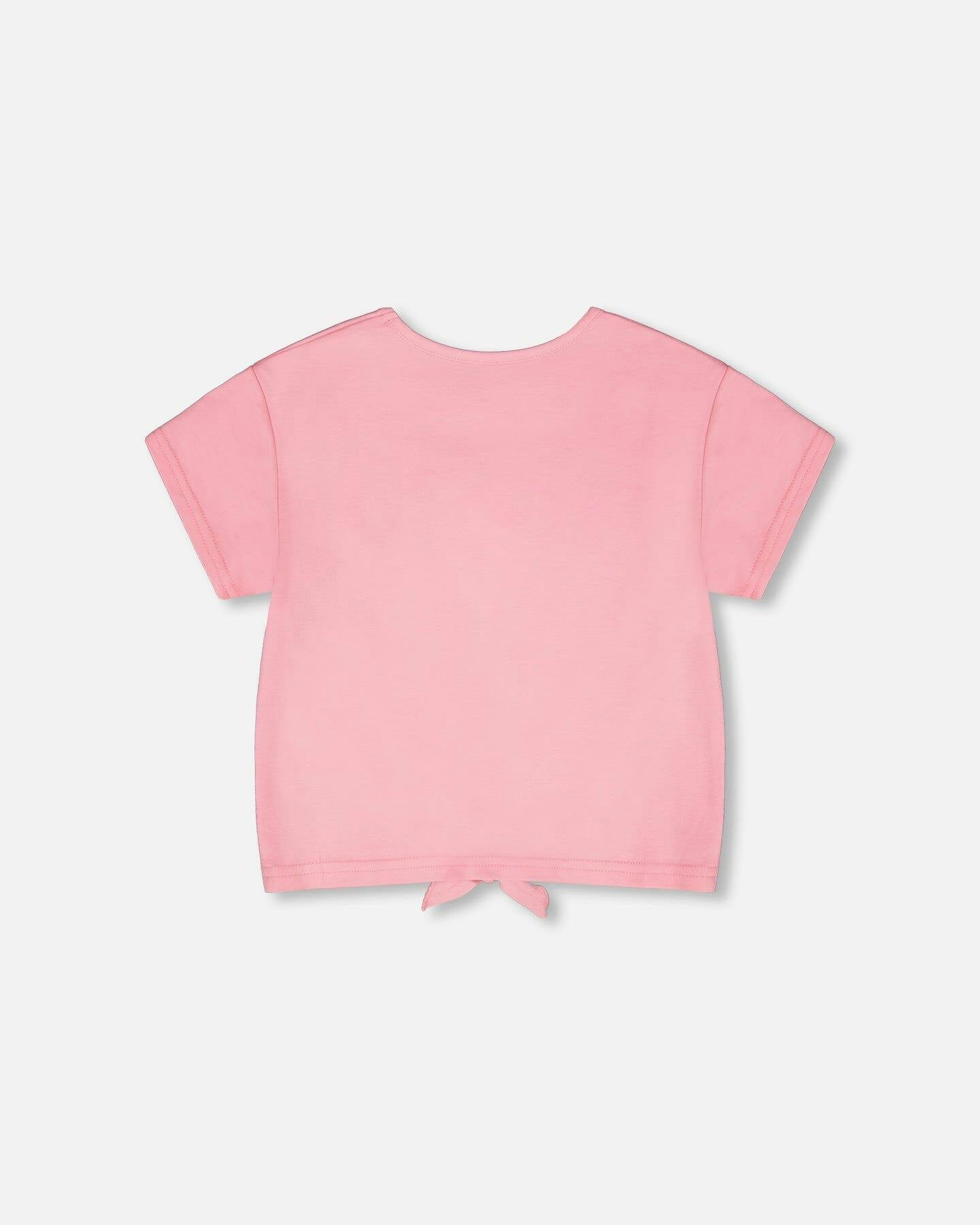 Organic Cotton Jersey T-Shirt With Tie At Waist