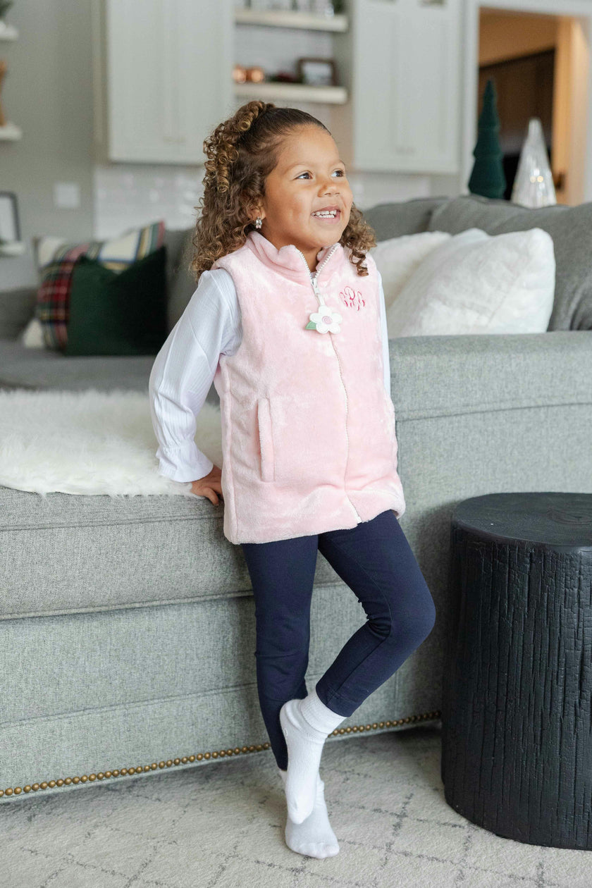 Plush Fleece Zip Up Vest