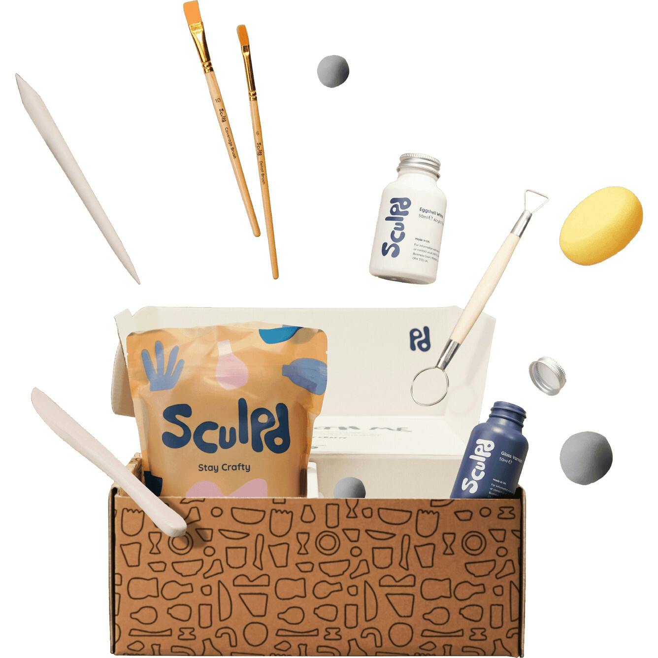 Home Pottery Kit with Paint Set