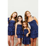 Willow Satin Navy Rose Skort