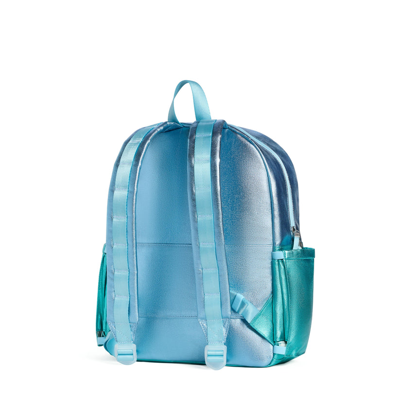 Kane Backpack, Metallic Blue/Turquoise Colorblock