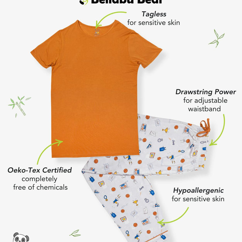 All Star Basketball Bamboo Men's Pajama Set