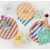 Stripe Happy Birthday Dinner Plates