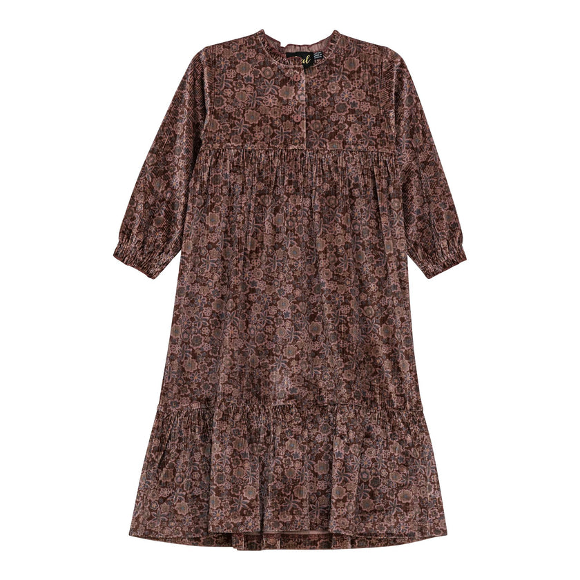 Ribbed Velvet Floral Robe