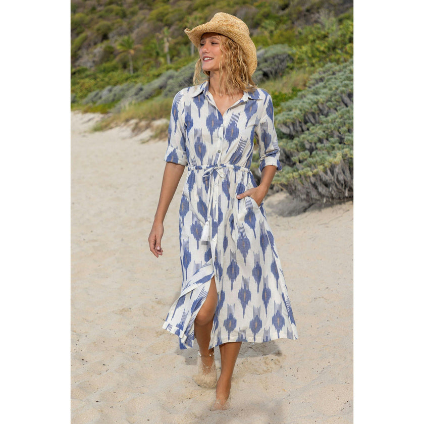 Anais Women's Shirtdress La Creme Ikat, natural