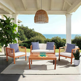 Alda Eucalyptus 4-Piece Outdoor Set