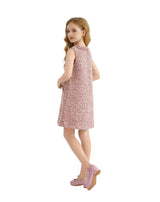 Pink Tweed Sequin Shift Dress