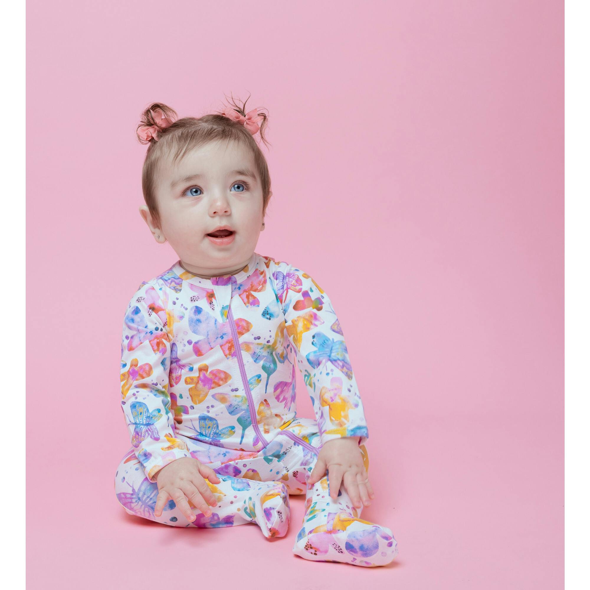 Zipped Long Sleeve Footed Onesie