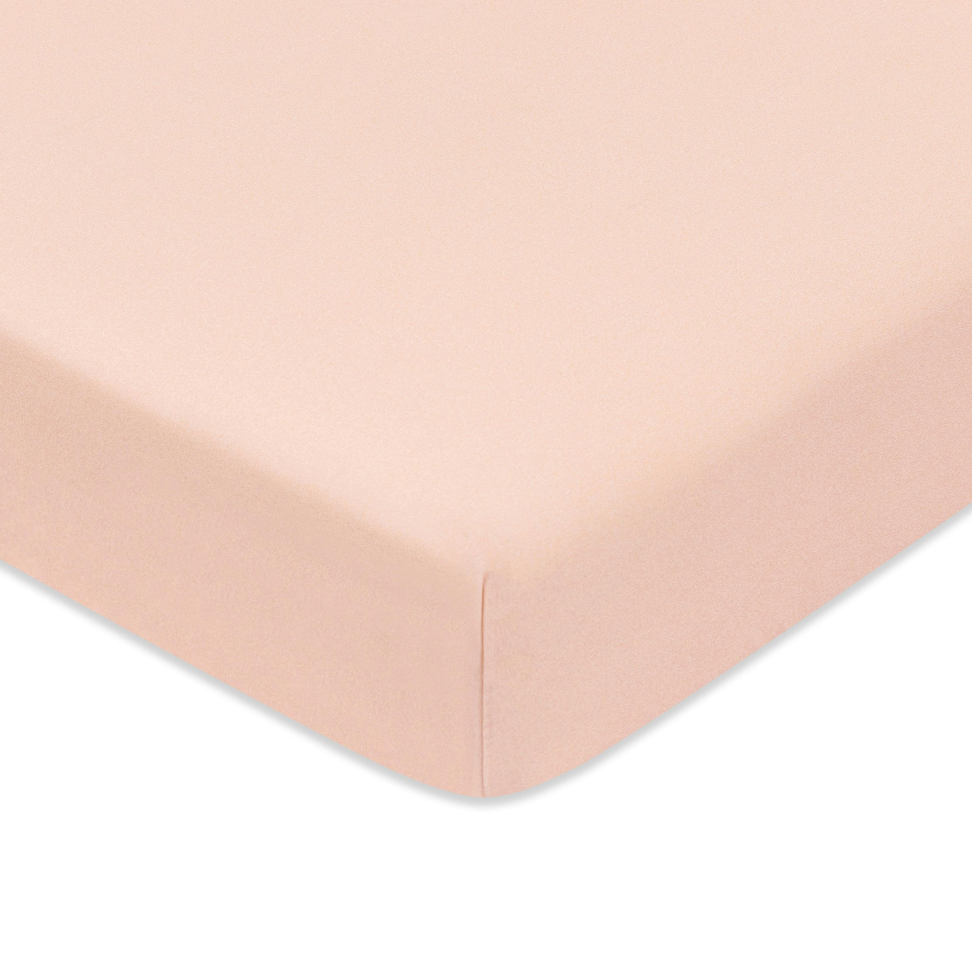 Mini Crib Sheet in GOTS Certified Organic Brushed Cotton in Dusty Rose