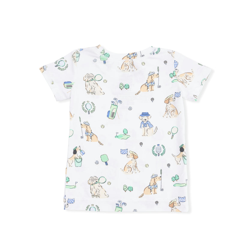 Country Club Dogs Neutral - Short Sleeve Loungewear Set