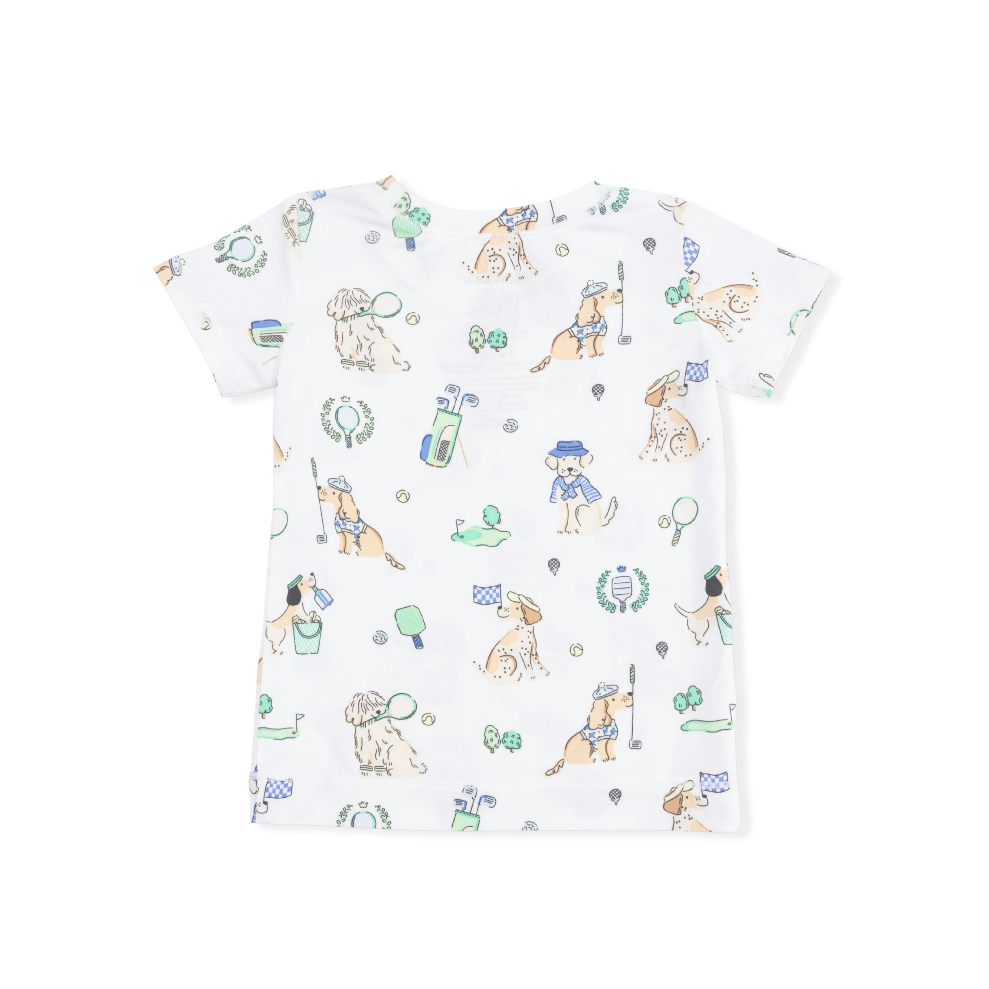 Country Club Dogs Neutral - Short Sleeve Loungewear Set