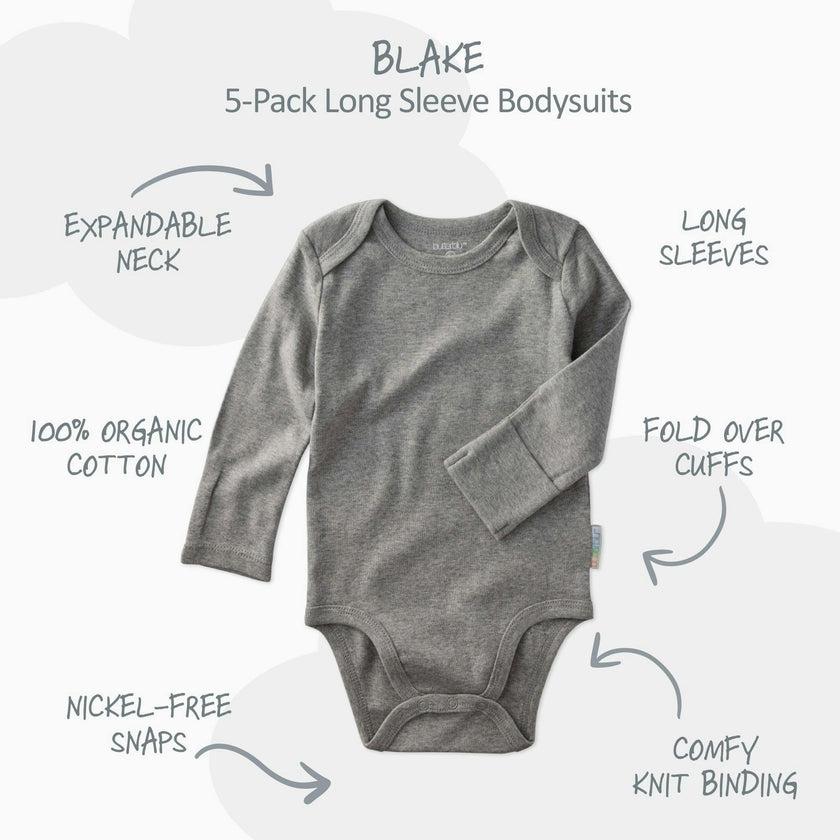 BLAKE 5-Pack Long Sleeve Bodysuit