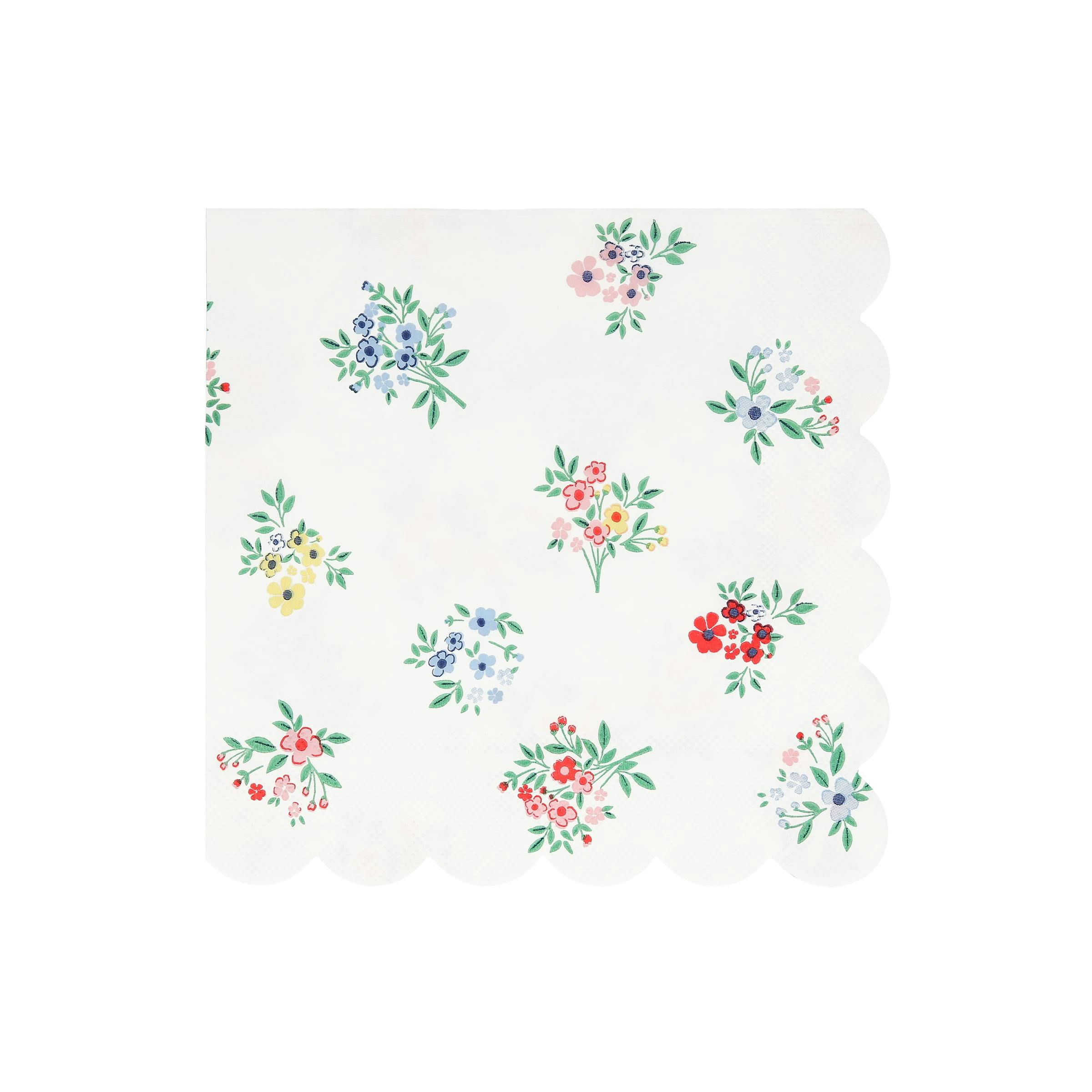 Ditsy Posy Scalloped Large Napkins