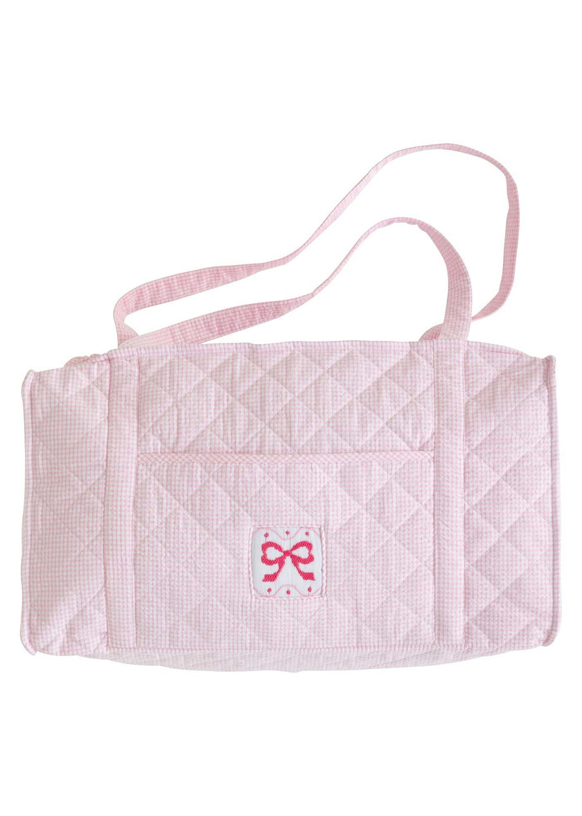 Quilted Luggage - Pink Bow