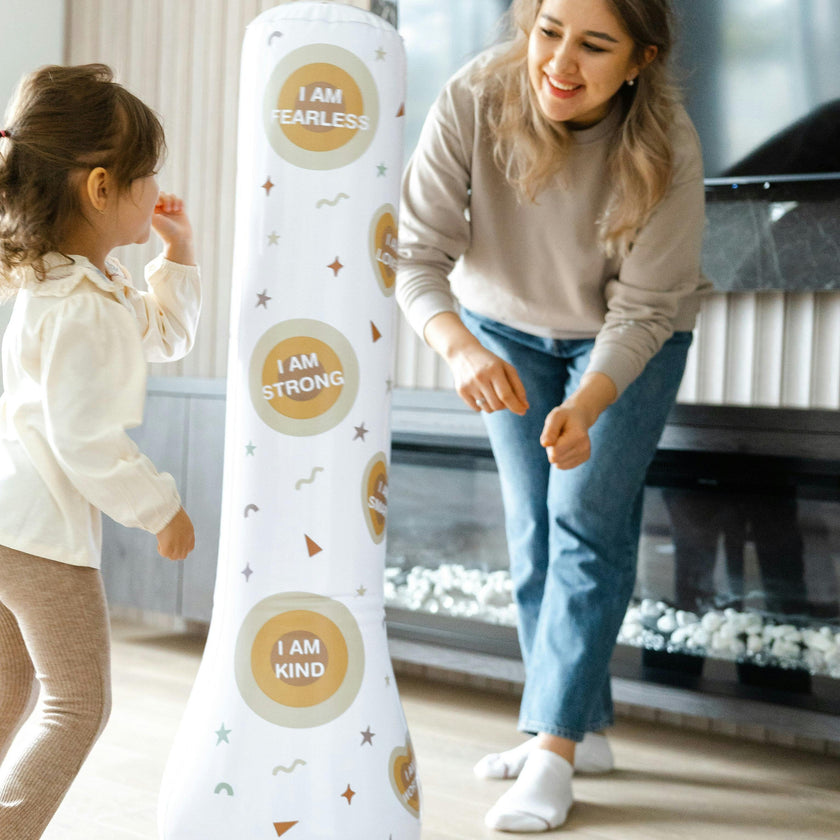 Magic Puncher - Inflatable Punching Bag for Kids with Positive Affirmations