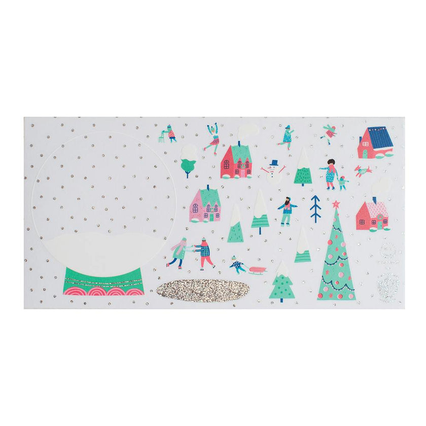 Snow Day Build Your Own Snow Globe Sticker Set