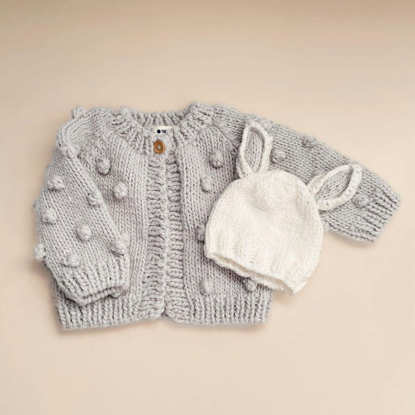 Popcorn Cardigan, Bowie Grey